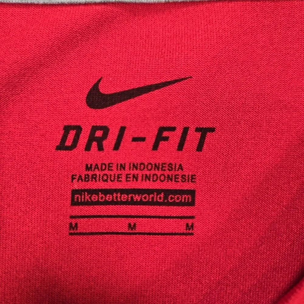 Mens Nike Dri-FIT Georgia Bulldogs UGA T Shirt Red Black Medium NCAA SEC Tee
